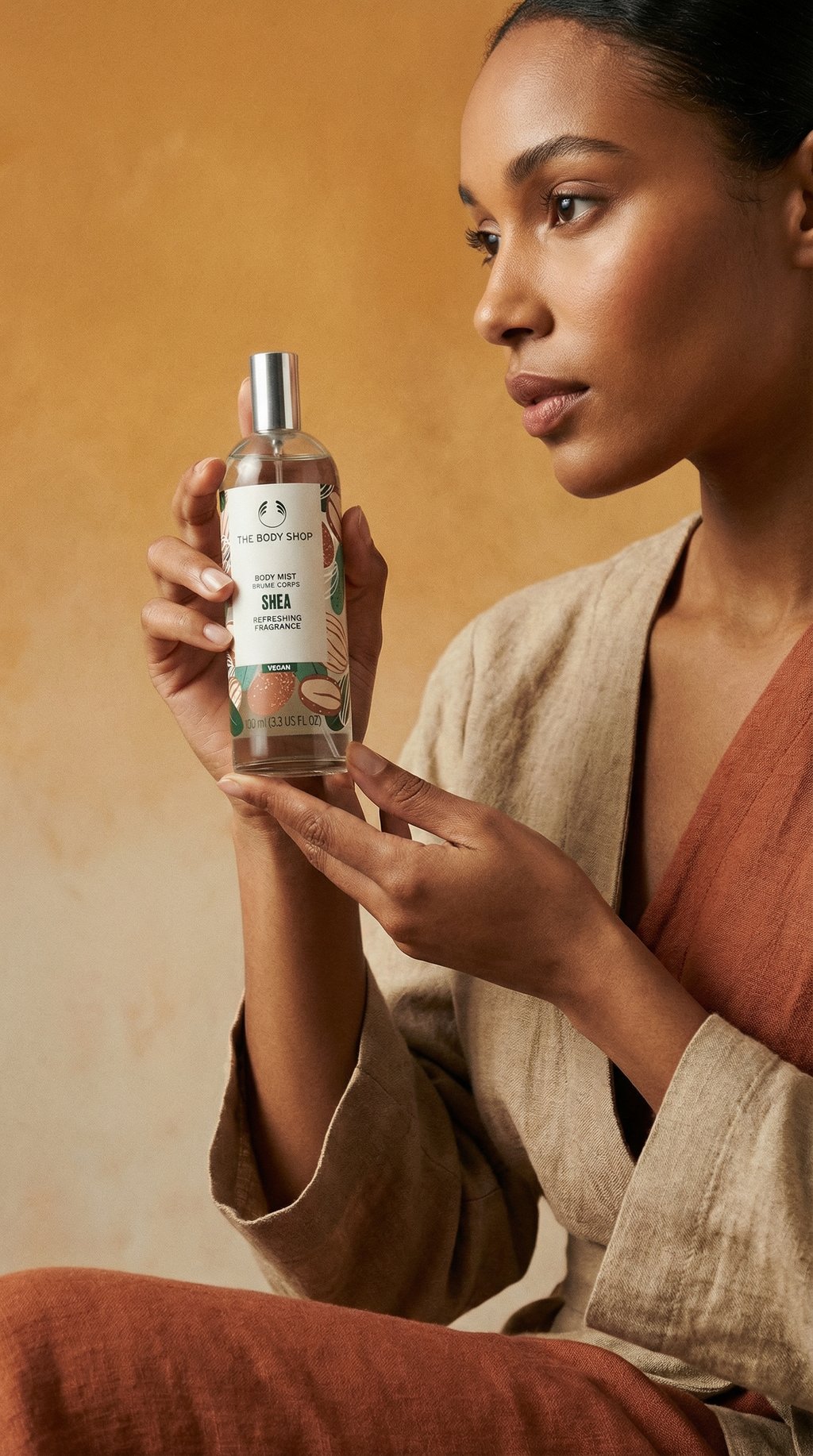 AI product shot of Shea Body Mist