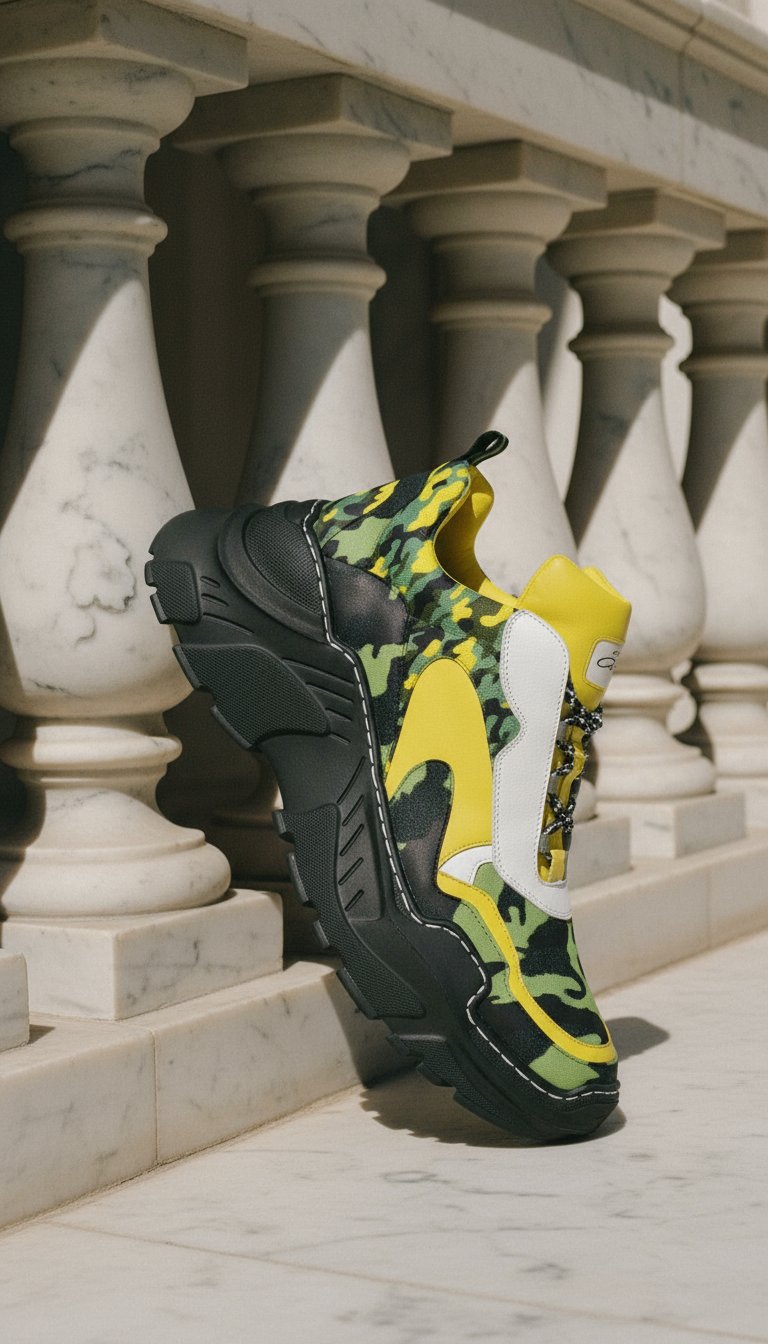AI product shot of Godasse Boutique Sculpture sport sneaker