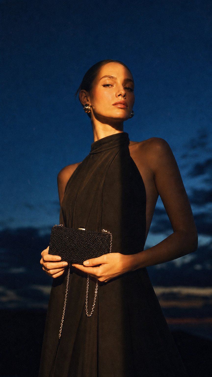 AI product shot of EVENING BAG