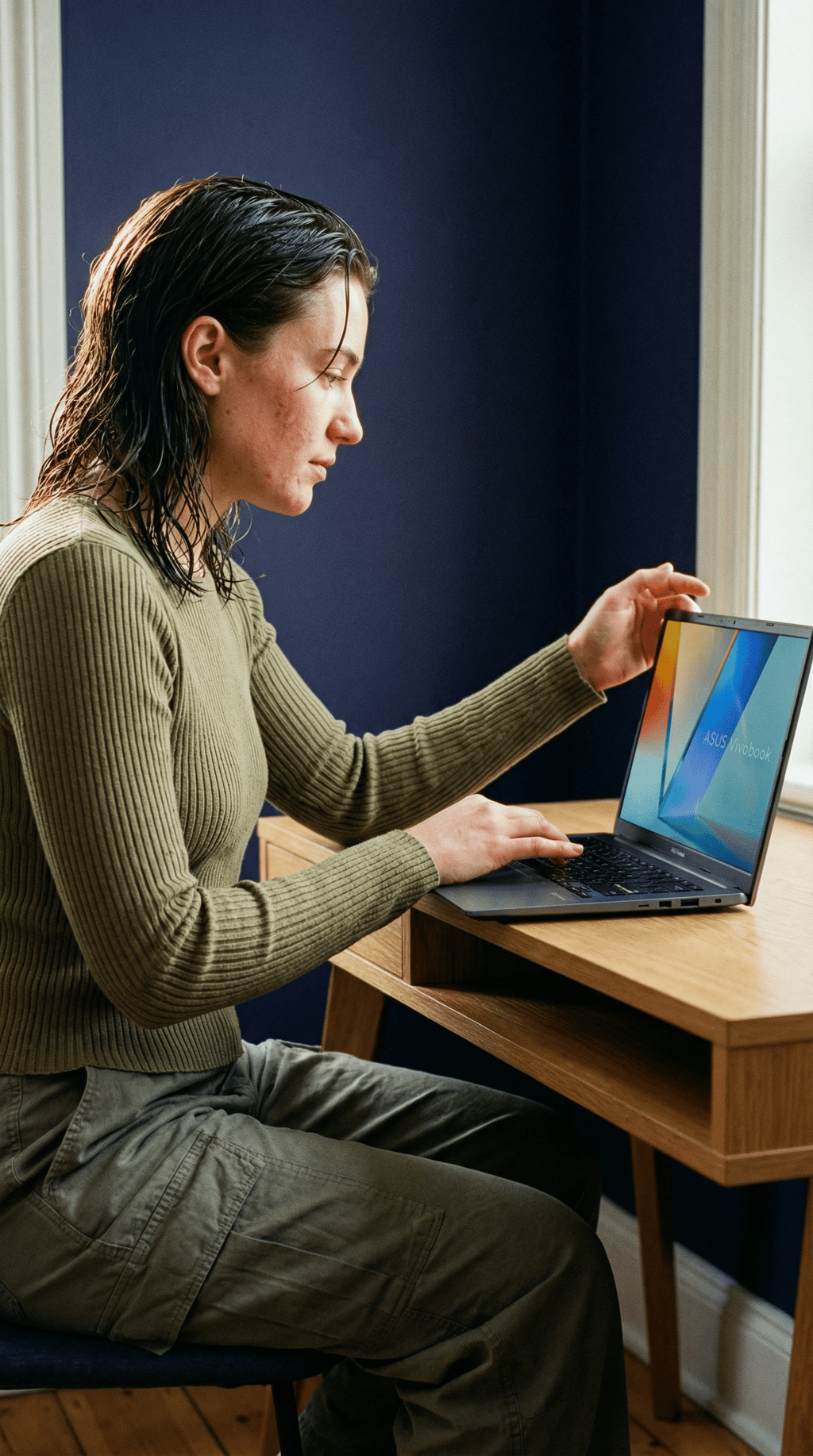 AI product shot of ASUS Vivobook S 14 M3407HA Metal Laptop