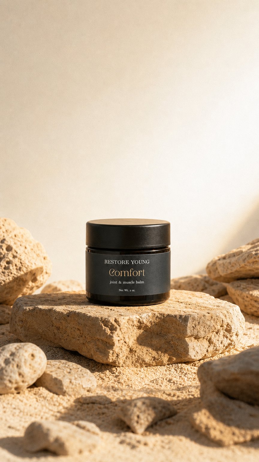 AI product shot of Comfort - joint & muscle balm