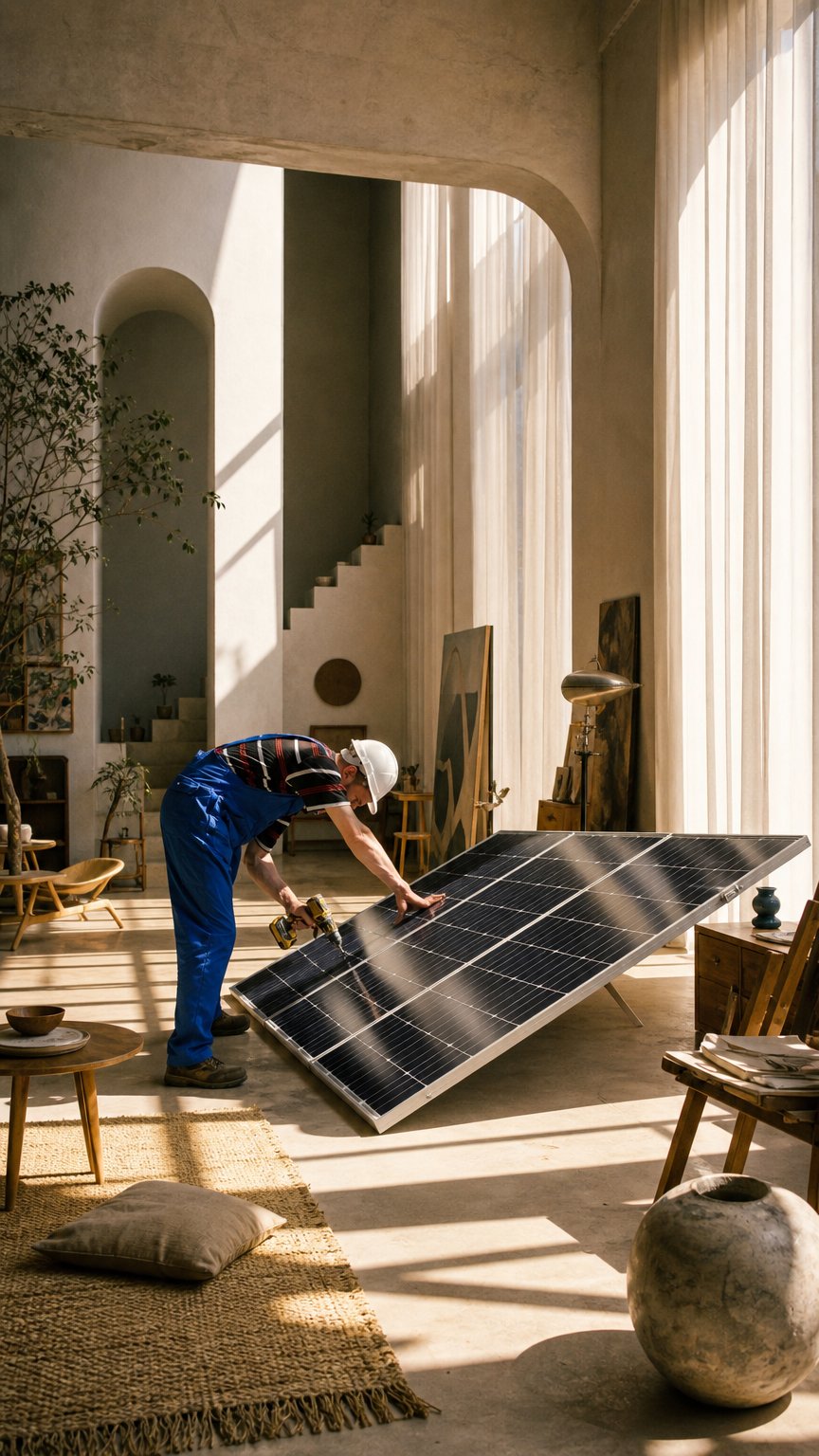 AI product shot of Dichtheitsprüfung vor PV-Montage