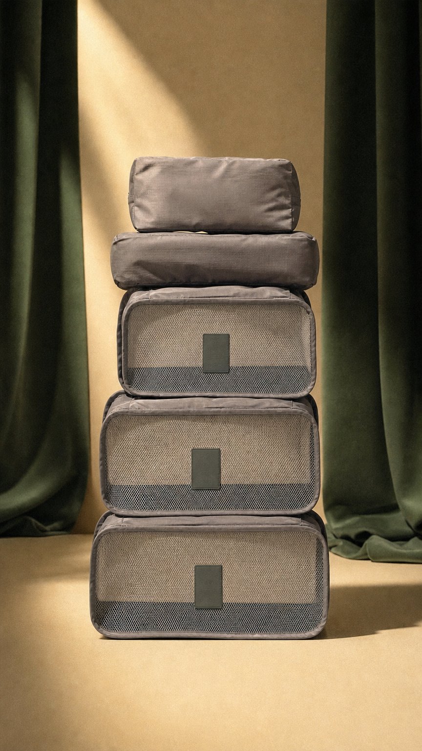 AI product shot of Zestaw organizerów travel 6 szt.