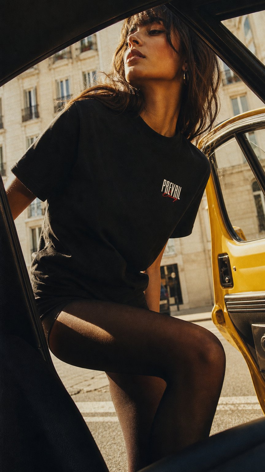 AI product shot of Black Regular Fit Tee