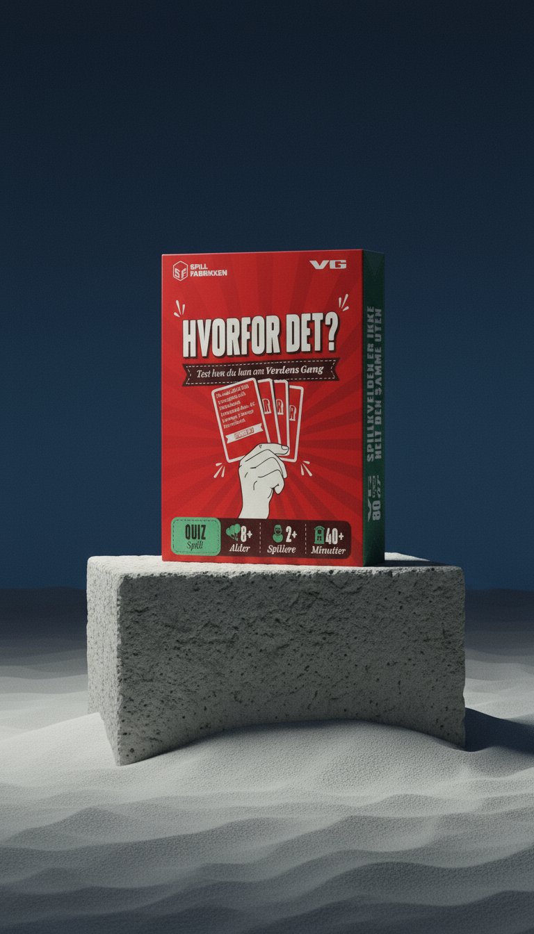 AI product shot of Hvorfor det?