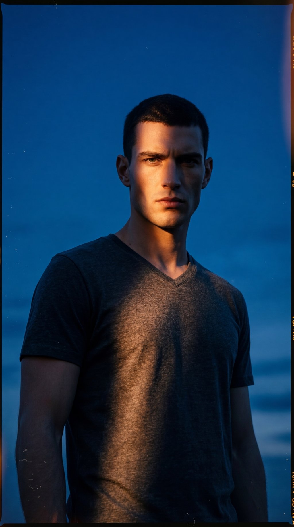 AI product shot of EASE V-NECK T-SHIRT