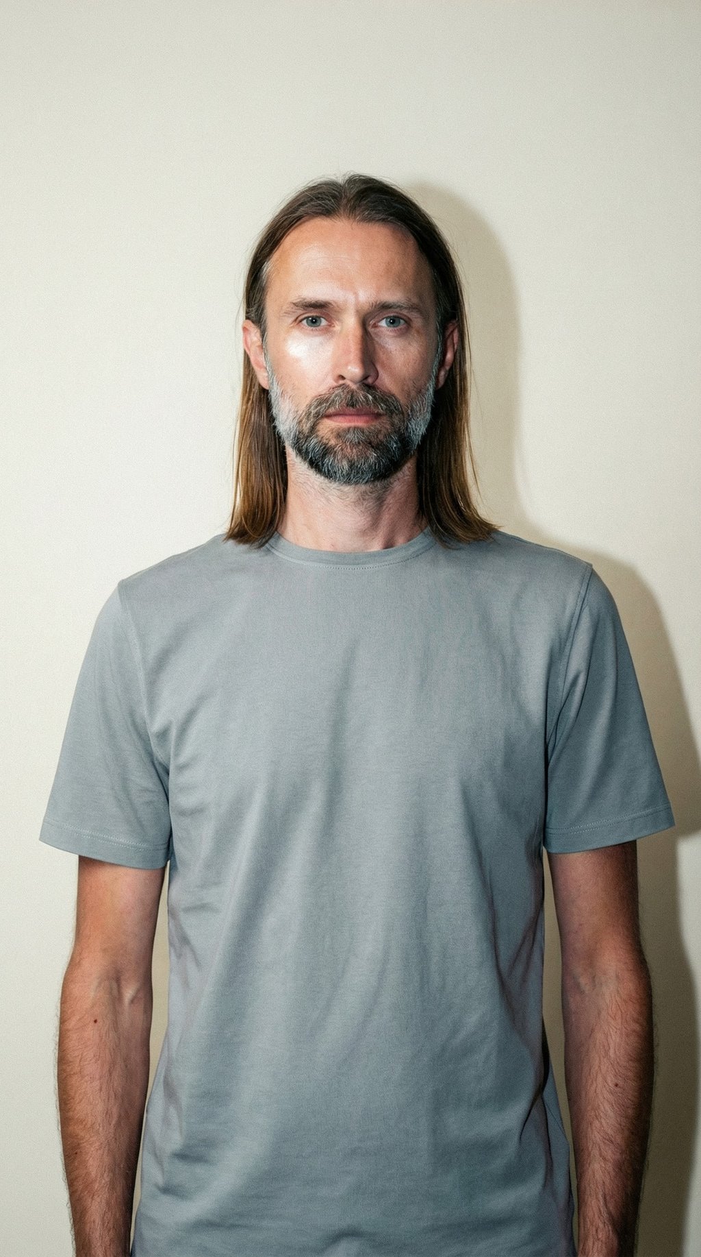 AI product shot of T-shirt ULTIMATE GRAY