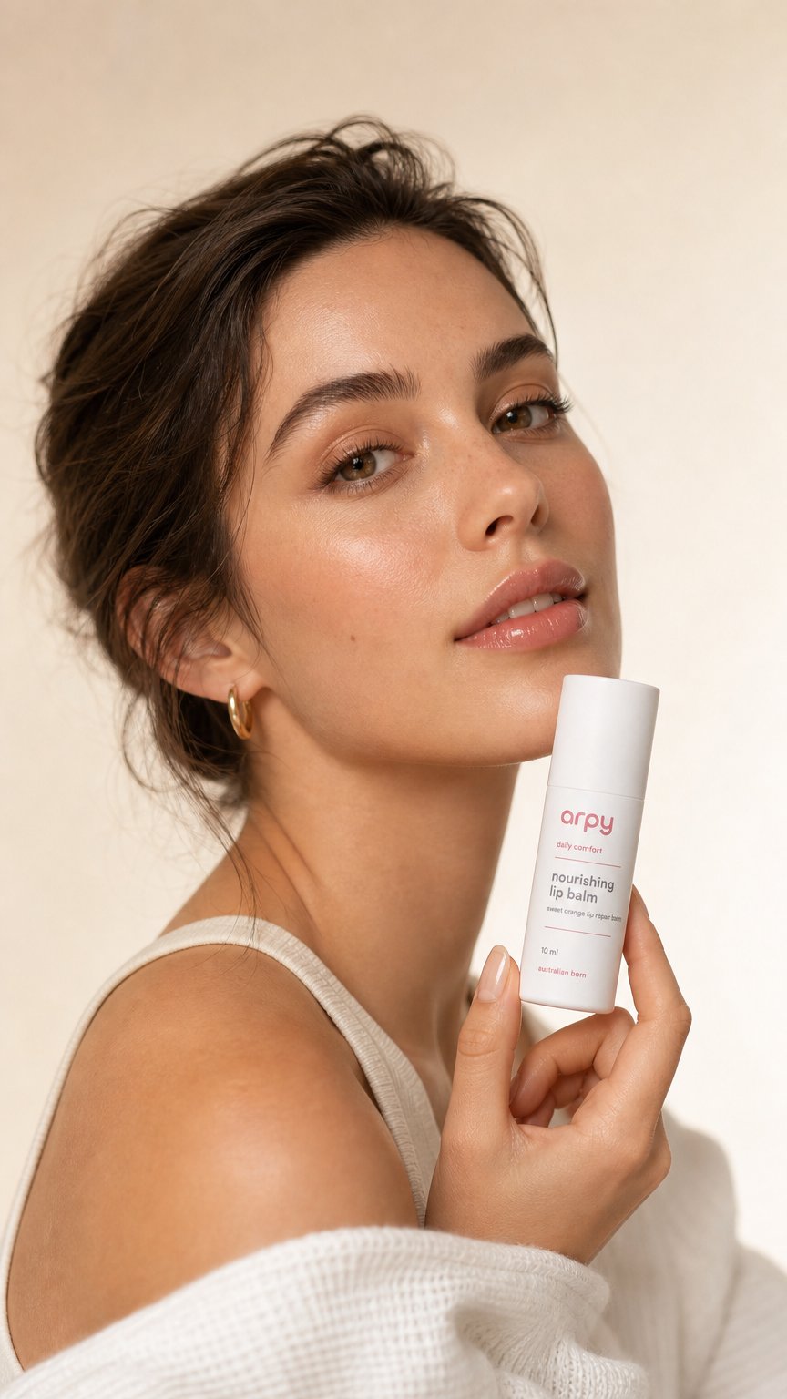 AI product shot of nourishing lip balm