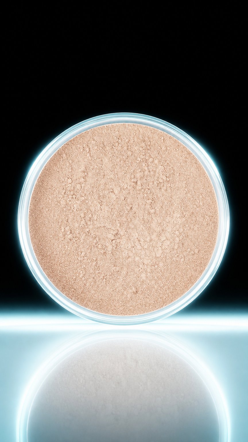 AI product shot of IDUN Minerals Mineral Powder Foundation Lahtine meigipõhi Signe 7g