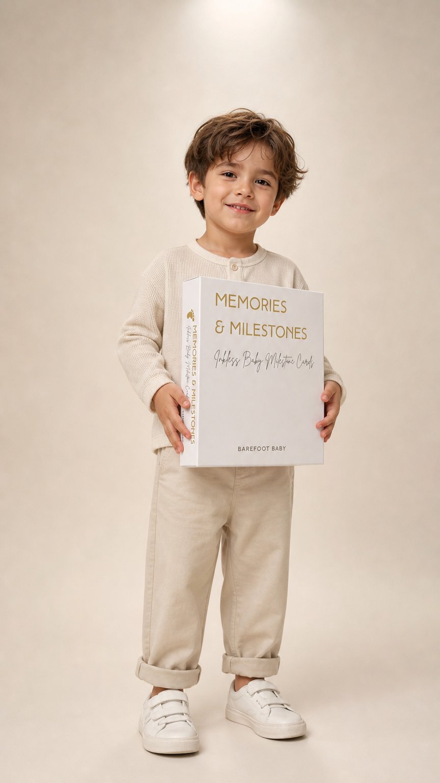 AI product shot of Inkless Milestone Cards Kit