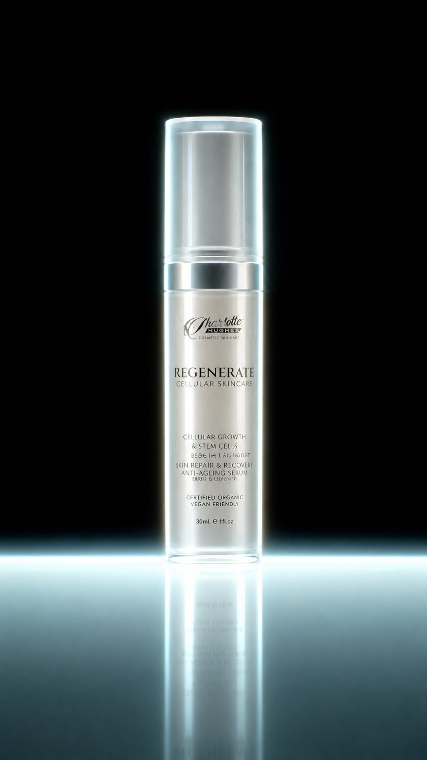 AI product shot of Regenerate EGF & Stem Cell Serum | Stimulate New Tissue Growth for Antiaging, Acne and Pigmentation