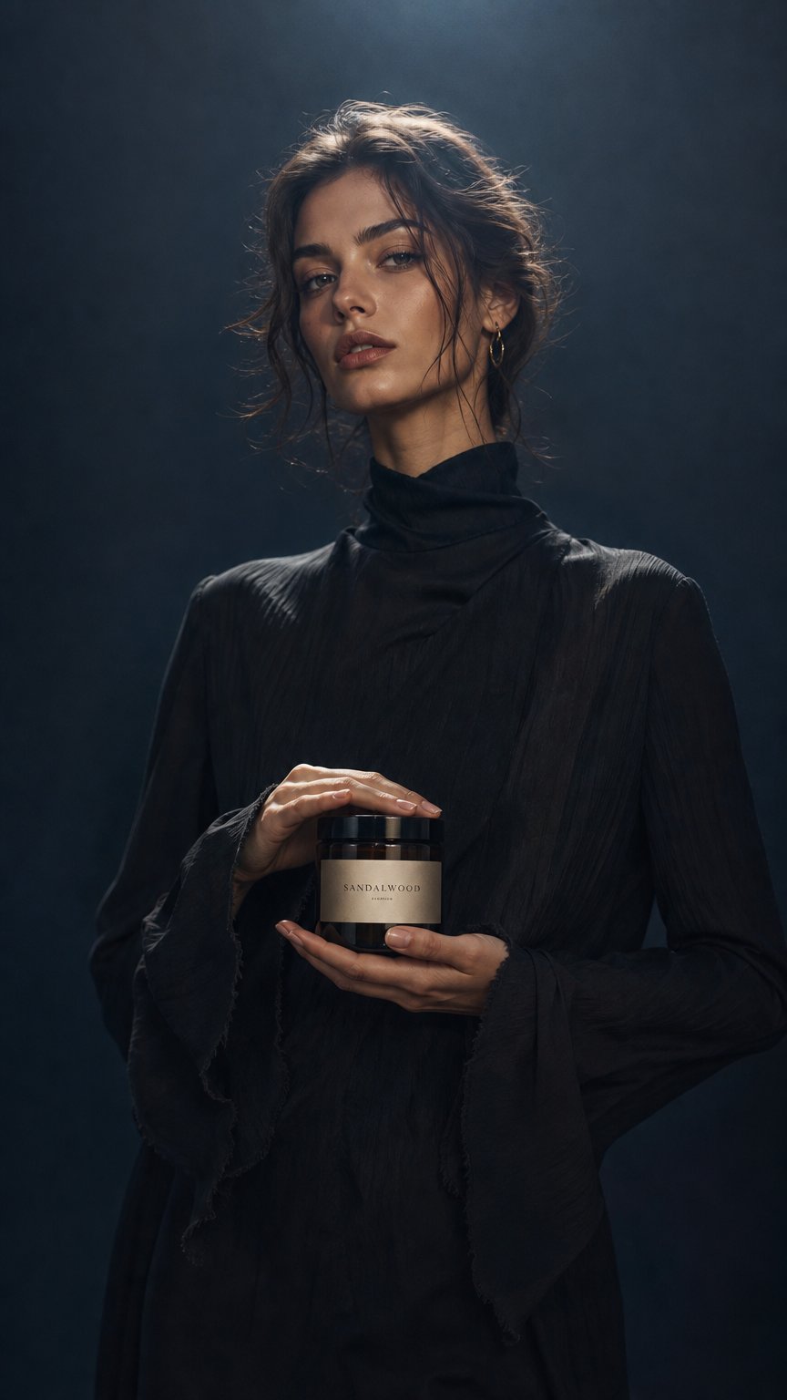 AI product shot of Smoked Sandalwood - Velvet Bliss Body Butter