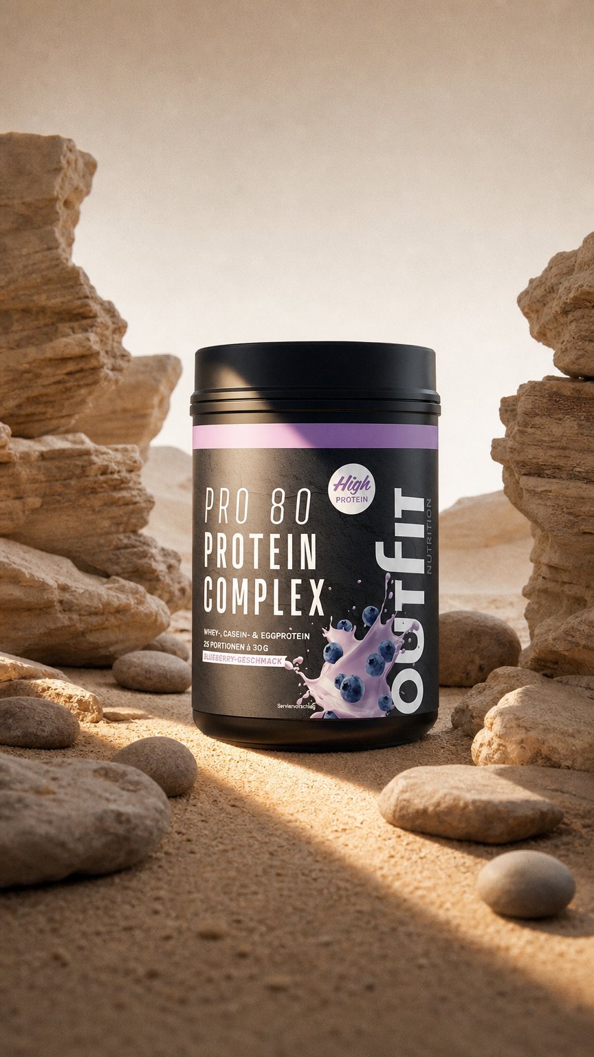 AI product shot of PRO 80 PROTEIN COMPLEX