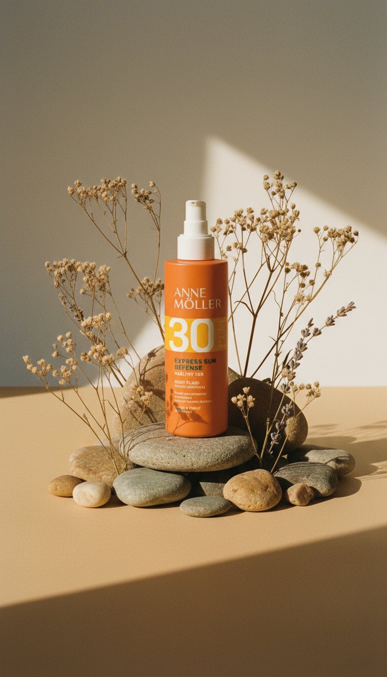 AI product shot of Express Sun Defense Fluido Corporal