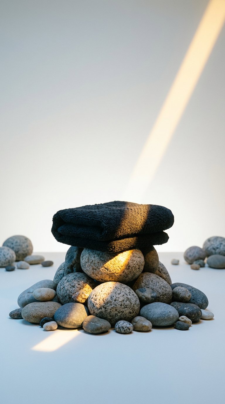 AI product shot of Sima® Japanese Exfoliating Shower Towel