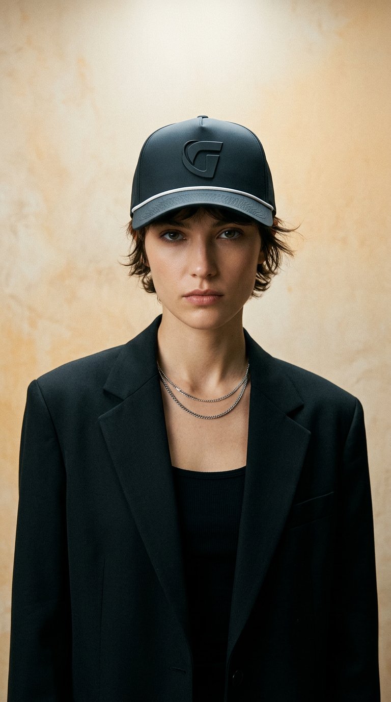 AI product shot of Branded Bills Curved 5 Panel Rope Hat