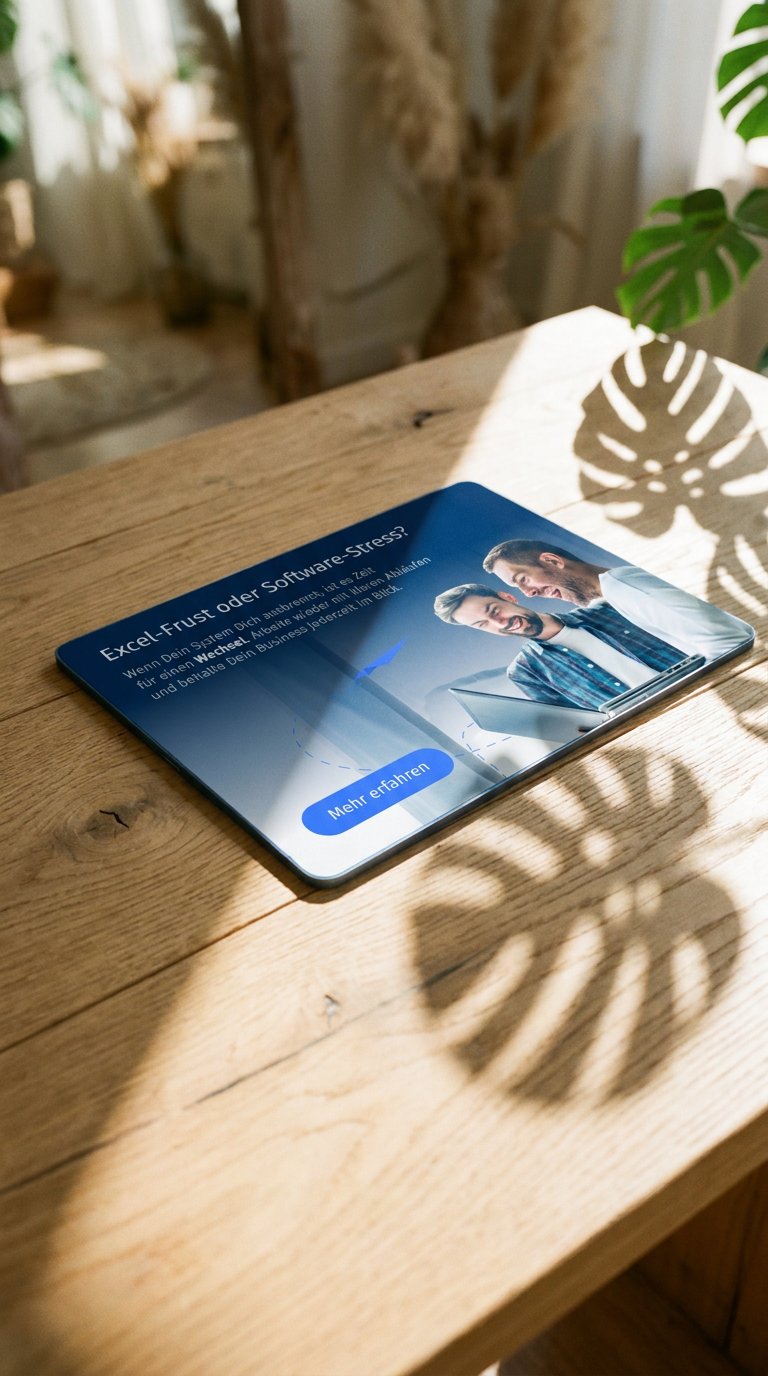 AI product shot of orgaMAX Buchhaltung