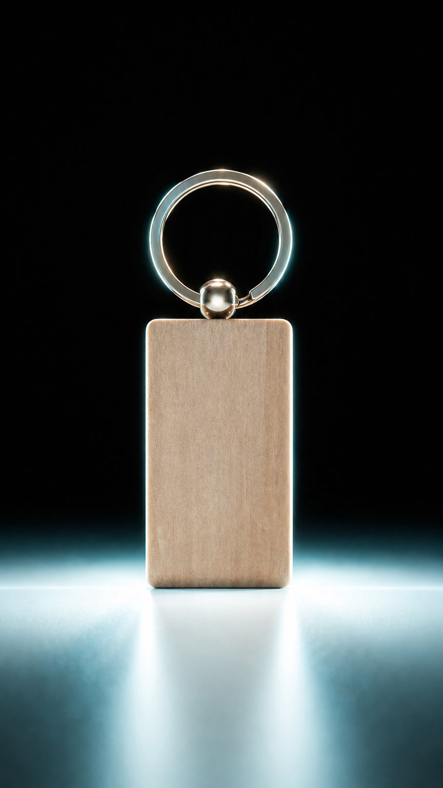 AI product shot of sleutelhanger | met jouw eigen gravering