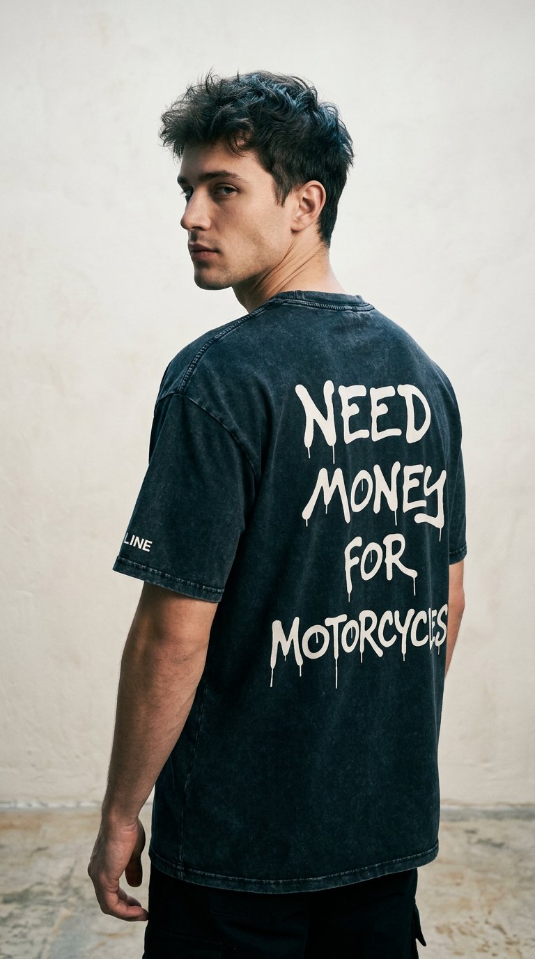 AI product shot of Need Money For Motorcycles Tee