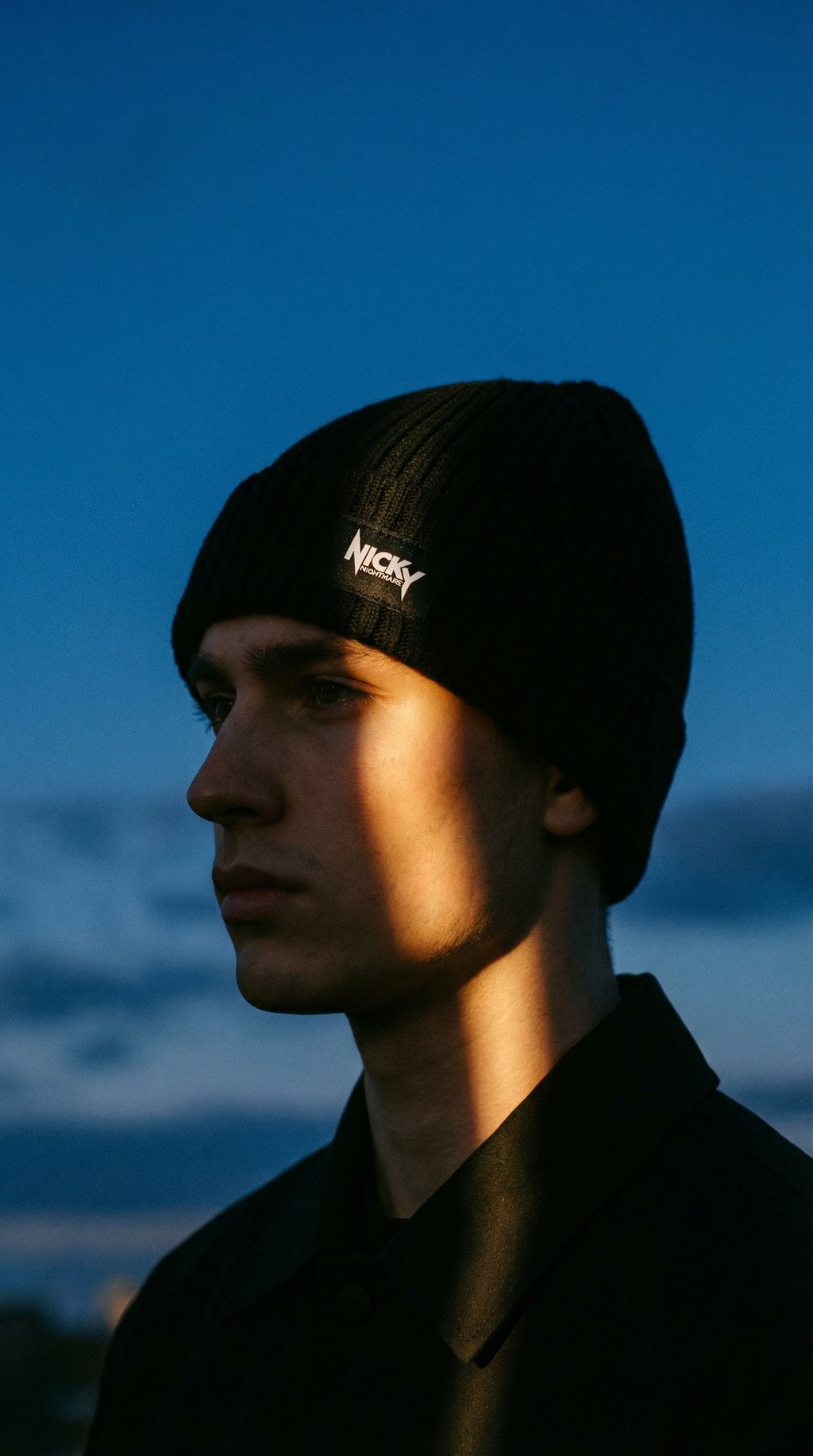 AI product shot of Ribbed Beanie