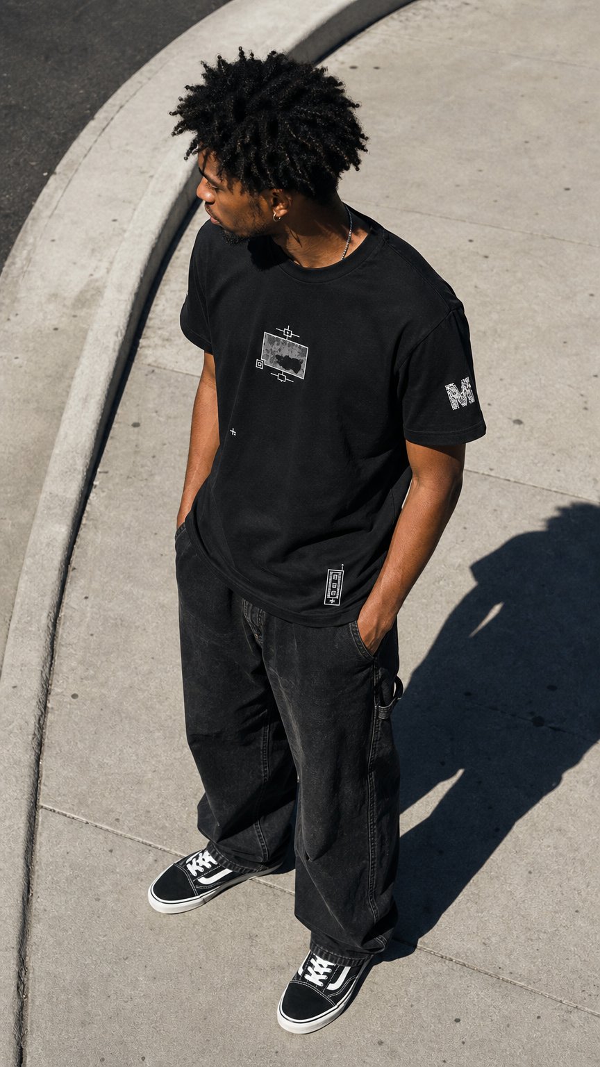 AI product shot of MENYMORE x Jheronimus Tee - Limited Organic Cotton T-shirt