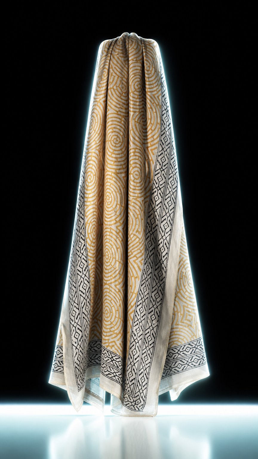 AI product shot of Indian Cotton Scarf XVII