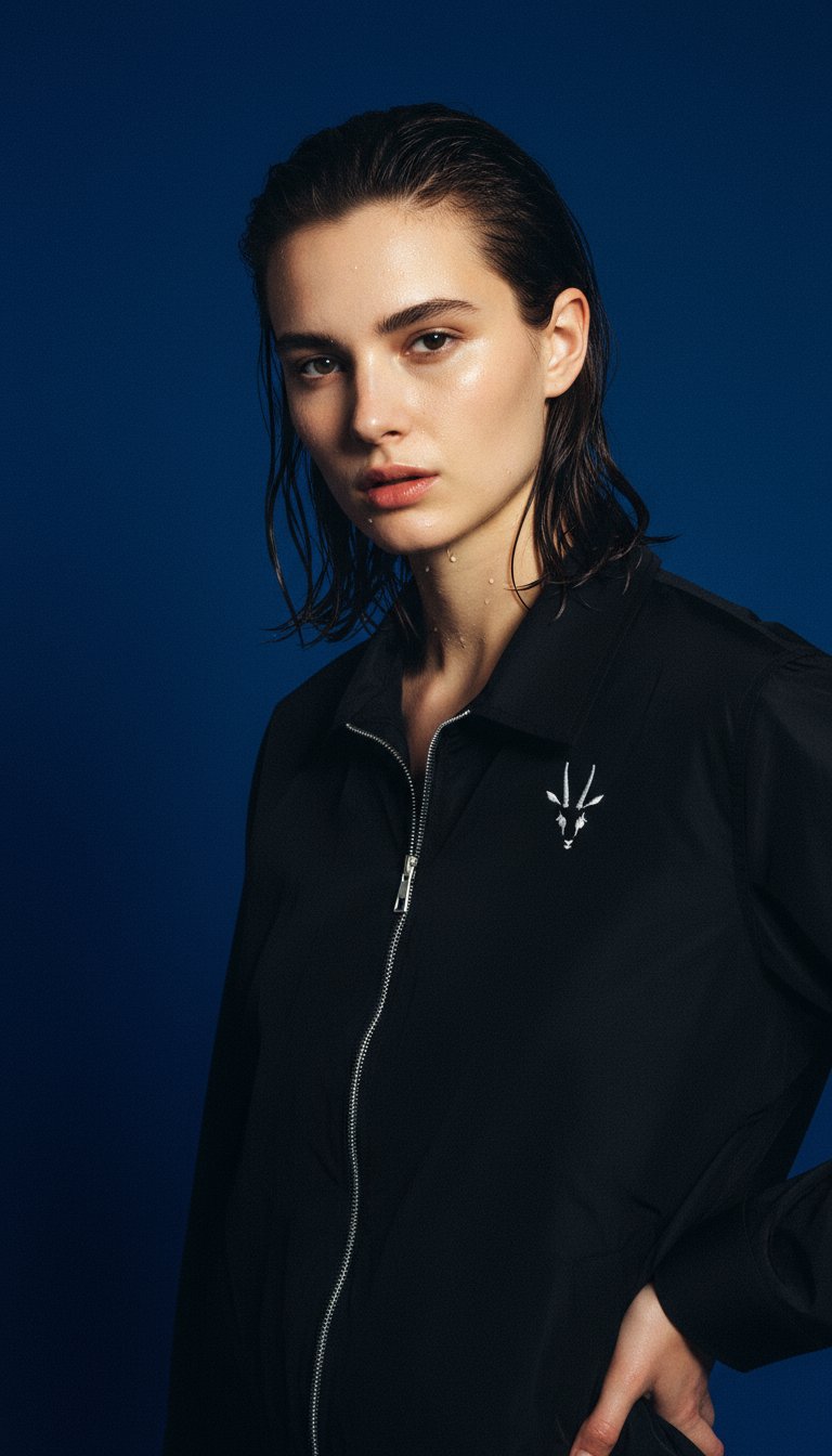 AI product shot of جاكيت المربعانية (ضد المطر🌧️) اسود (Water proof)