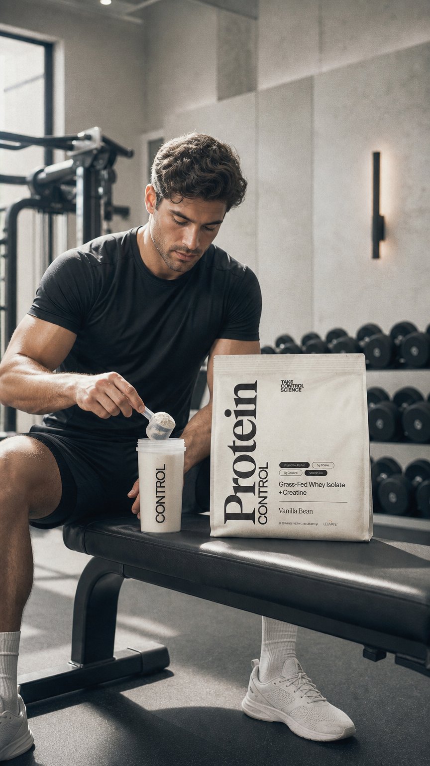 AI product shot of Protein Control Vanilla