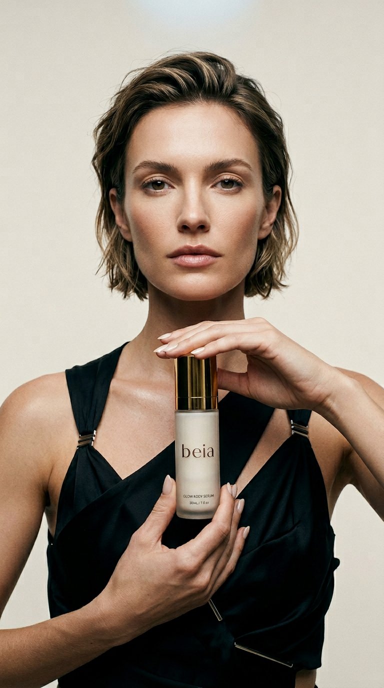 AI product shot of Glow Body Serum