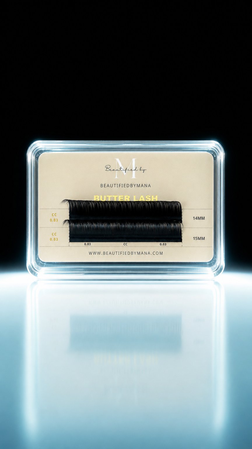 AI product shot of 0.03 Butter Mink Lash Sample Tray - 1pc