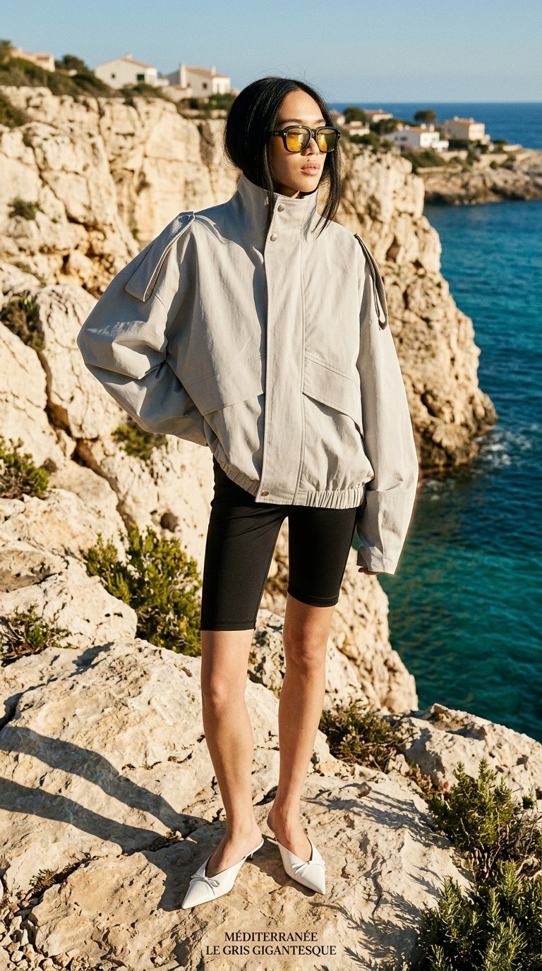 AI product shot of JADY Jacket Ice Grey