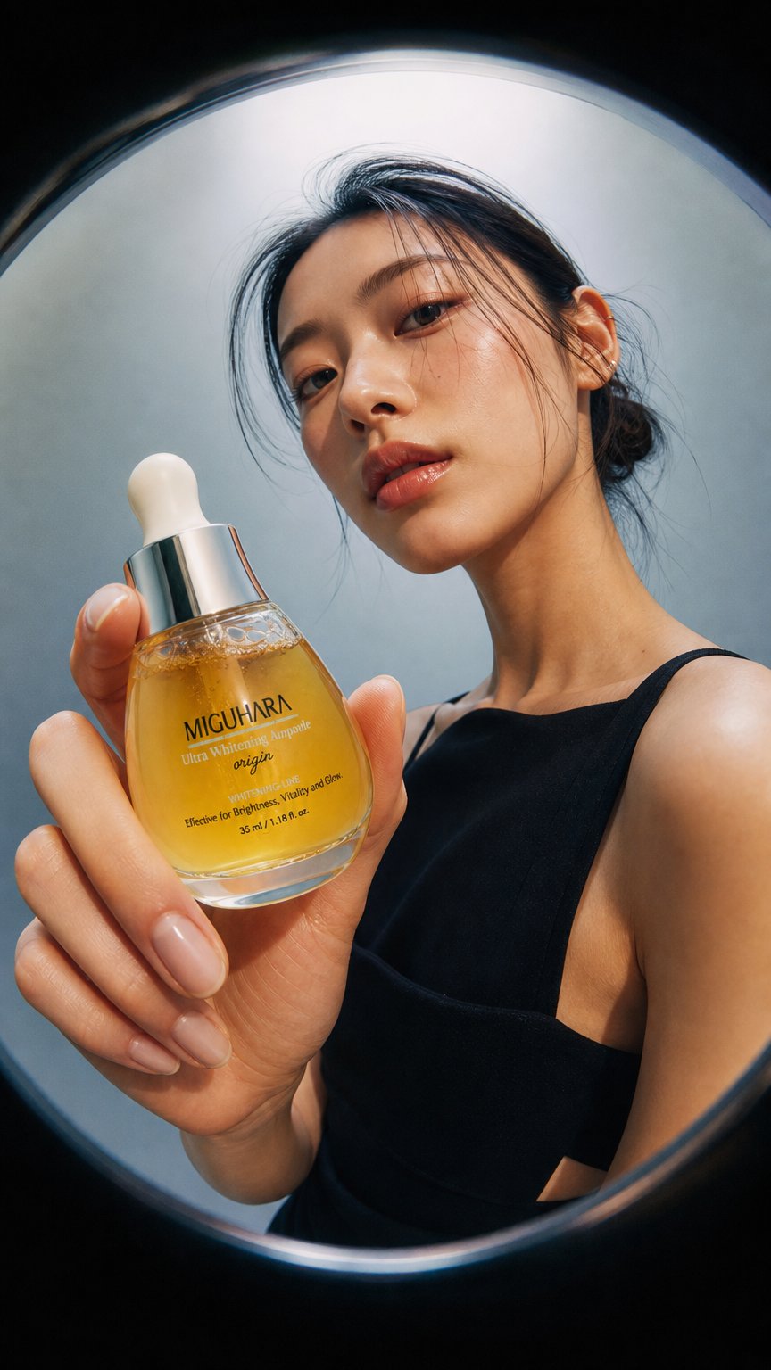 AI product shot of MIGUHARA-울트라 화이트닝 앰플 오리진 35ml