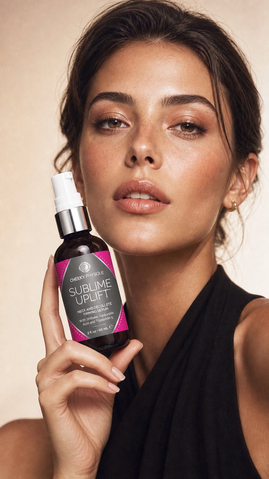 AI product shot of SUBLIME UPLIFT NECK AND DECOLLETE FIRMING SERUM