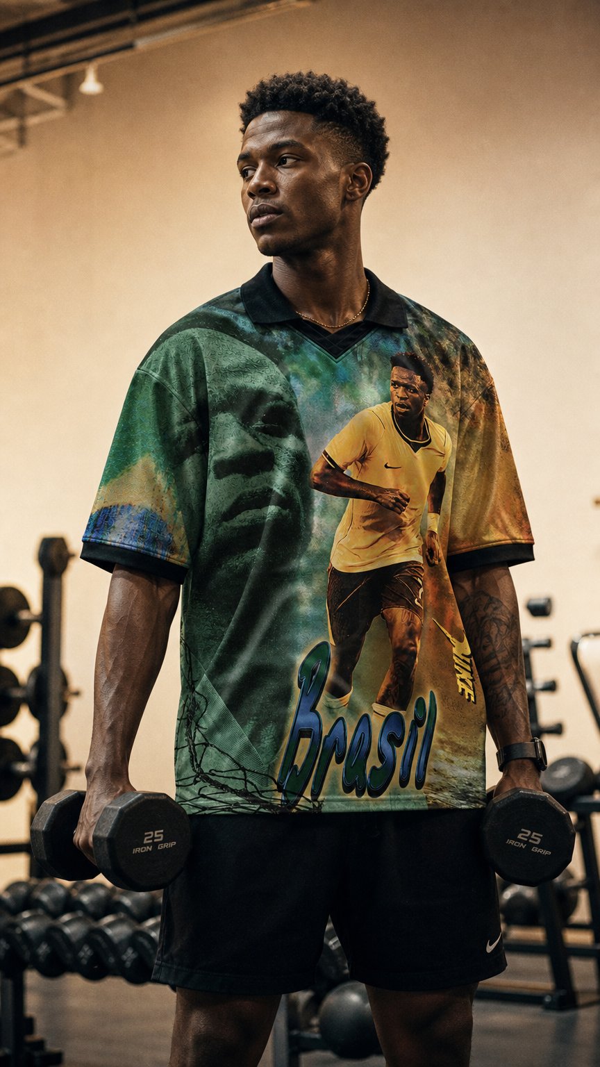 AI product shot of CJ X NIKE ATHLETES SERIES: RETRO JERSEY (VINI JR.)