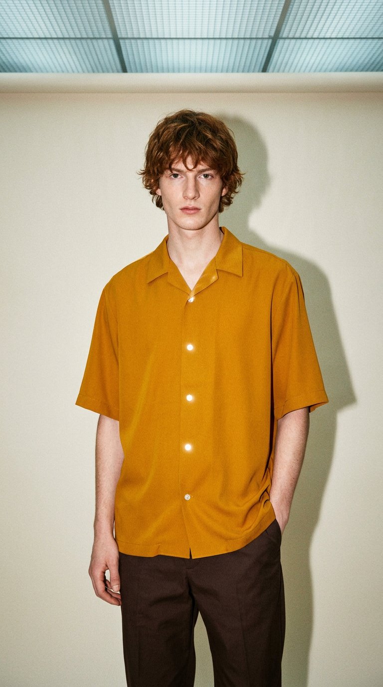 AI product shot of 男女通用 Dry Open Collar Shirt/HalfSlv 359039