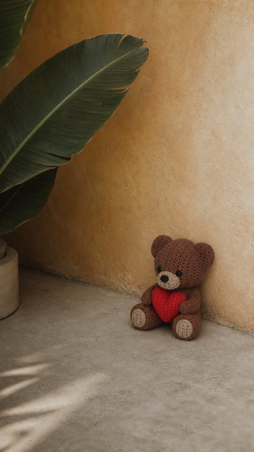 AI product shot of Love Bear – choose your colors - 3D “knitted style” printed - Surprise your loved one
