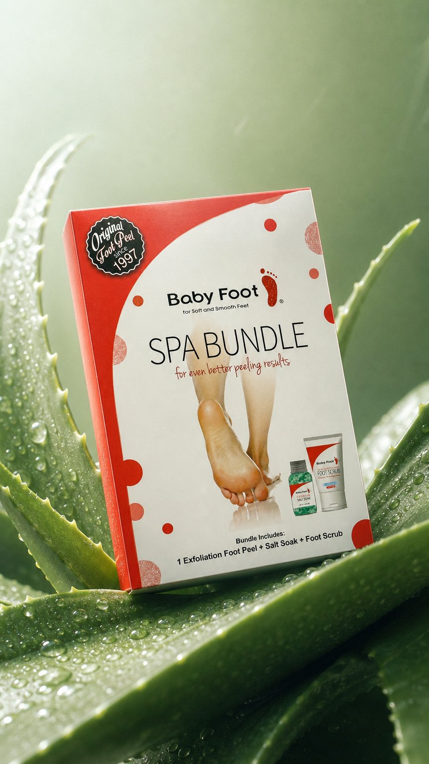 AI product shot of Baby Foot Spa Bundle