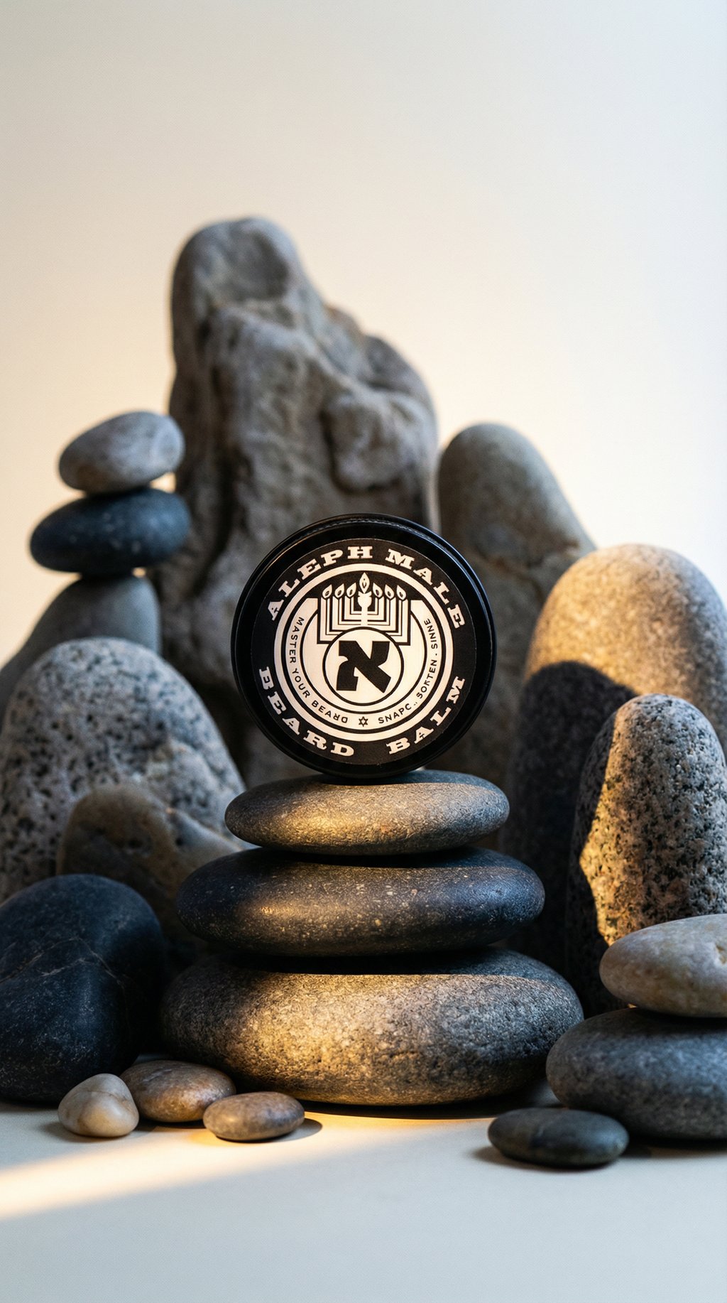 AI product shot of Sukkot (Festival of Joy) Beard Balm