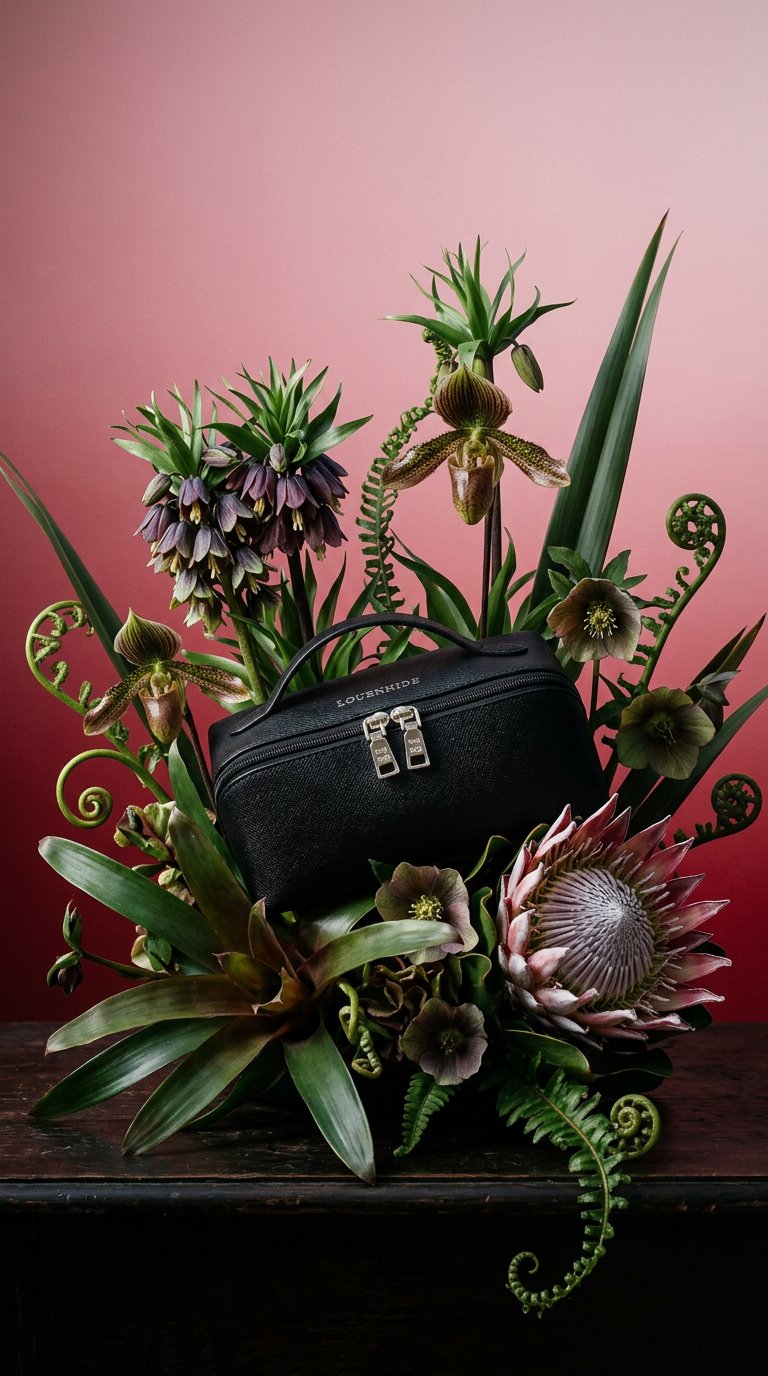 AI product shot of Ellis Makeup Bag - Black
