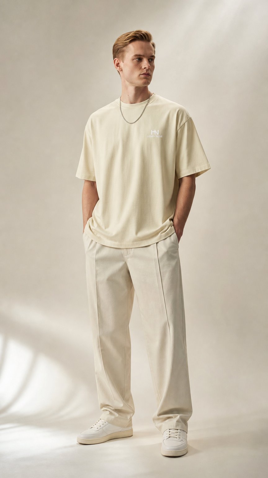 AI product shot of Luxe Essentials Tees
