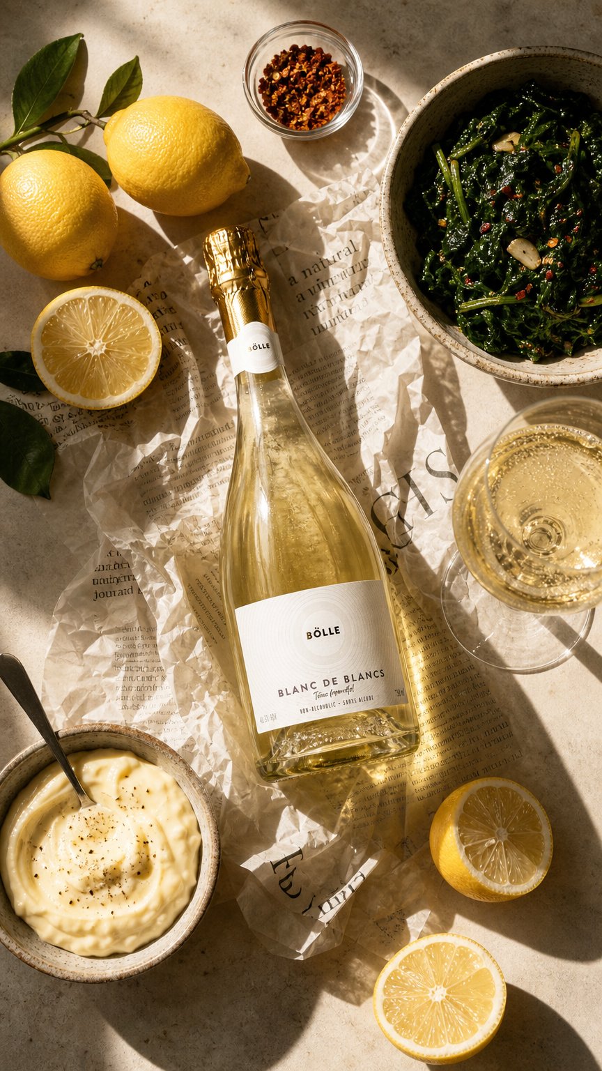 AI product shot of Blanc de Blancs