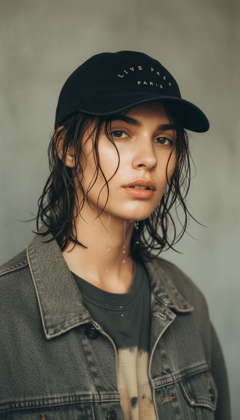 AI product shot of Live Fast Paris Cap