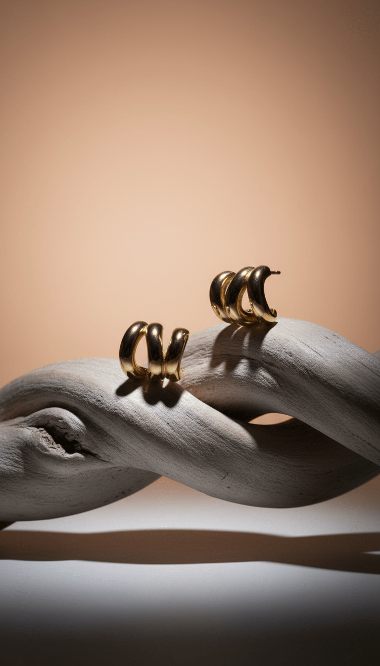 AI product shot of The Bianca Studs