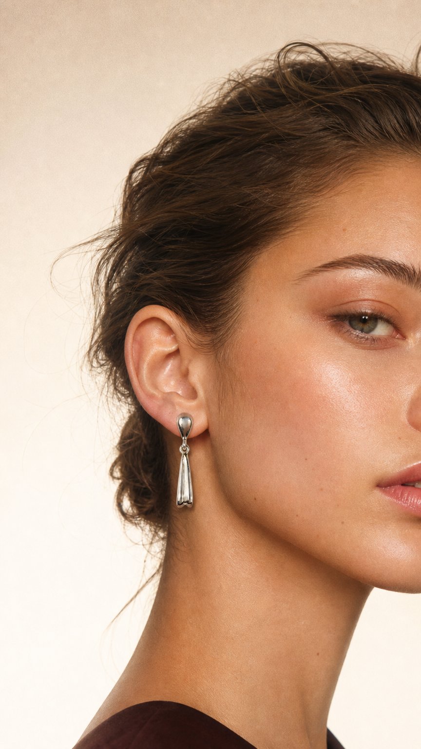 AI product shot of TASSEL DROP EARRING IN STERLING SILVER