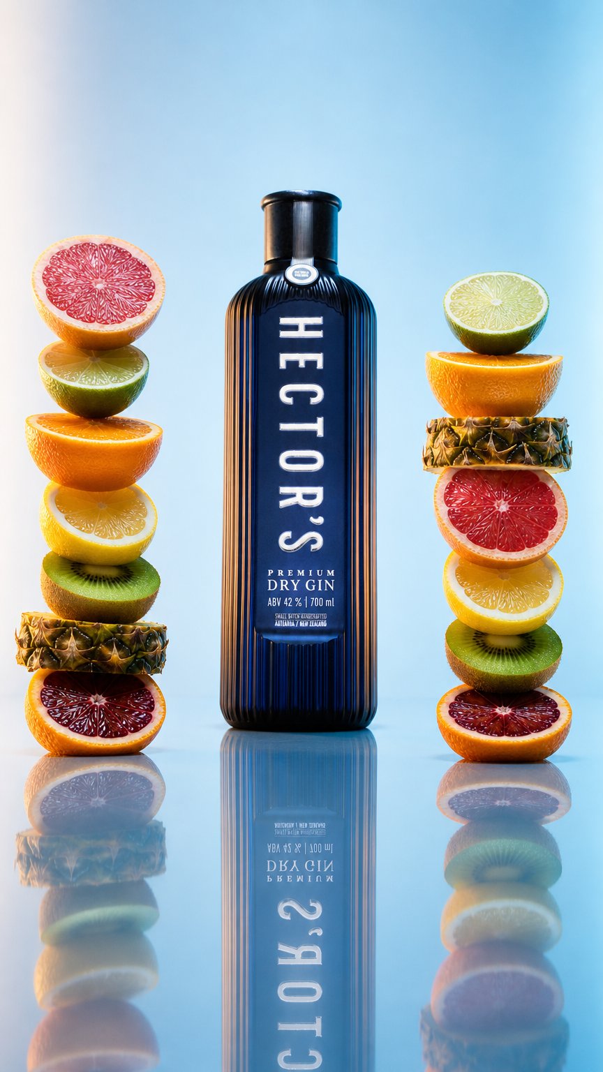 AI product shot of Hector's Spirits Craft Gin