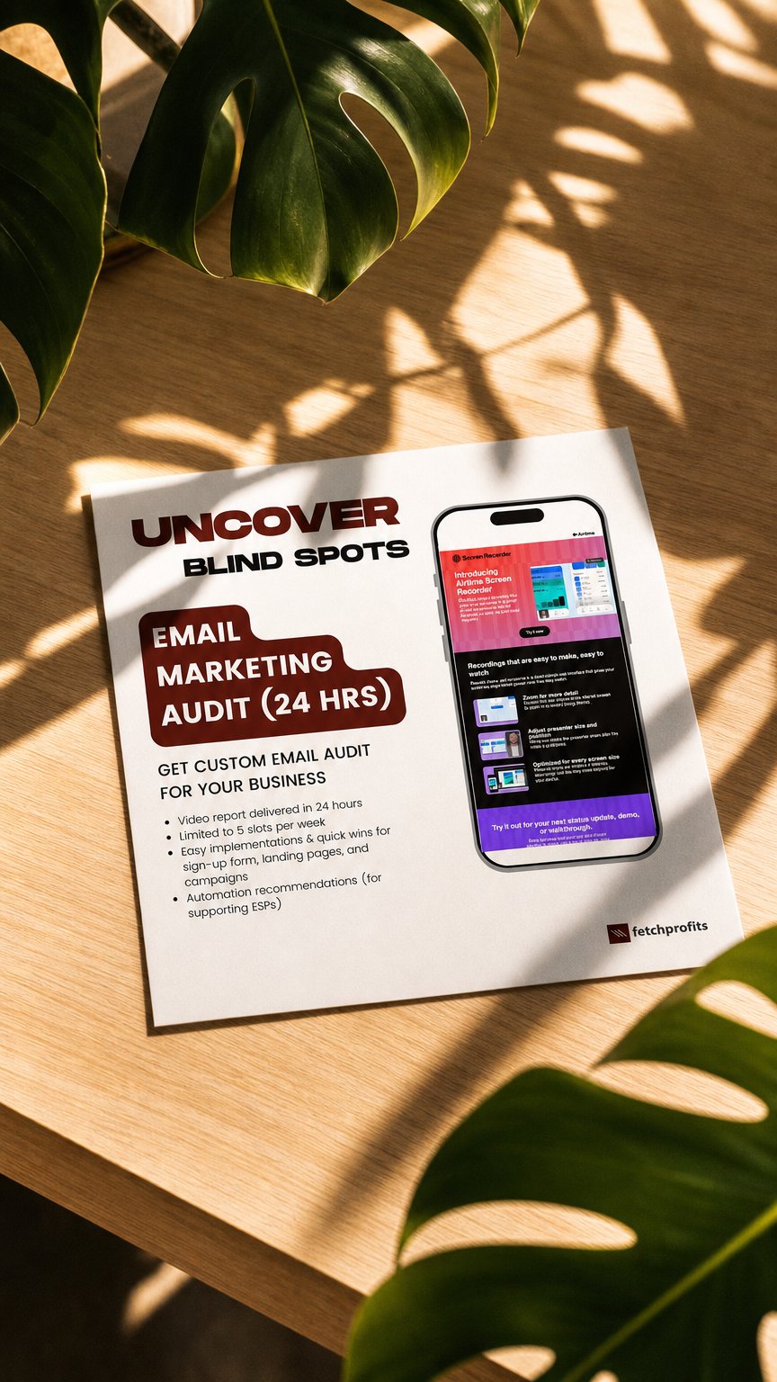 AI product shot of Email Marketing Audit (+ Custom Execution Plan)