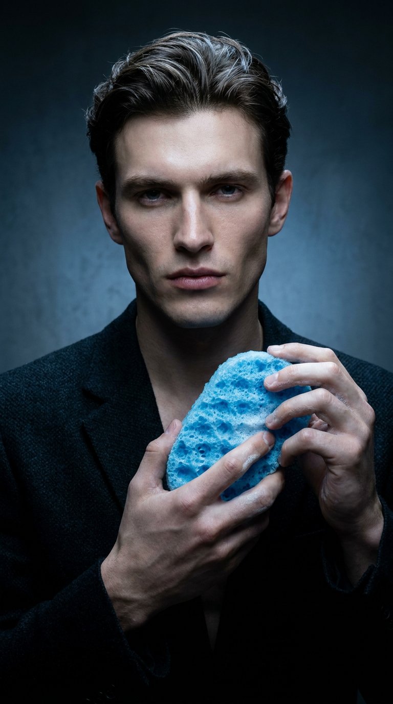 AI product shot of Savage Exfoliating Soap Sponge (For Him)