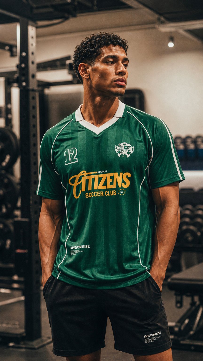 AI product shot of Kingdom Citizens Soccer Club Jersey | Green