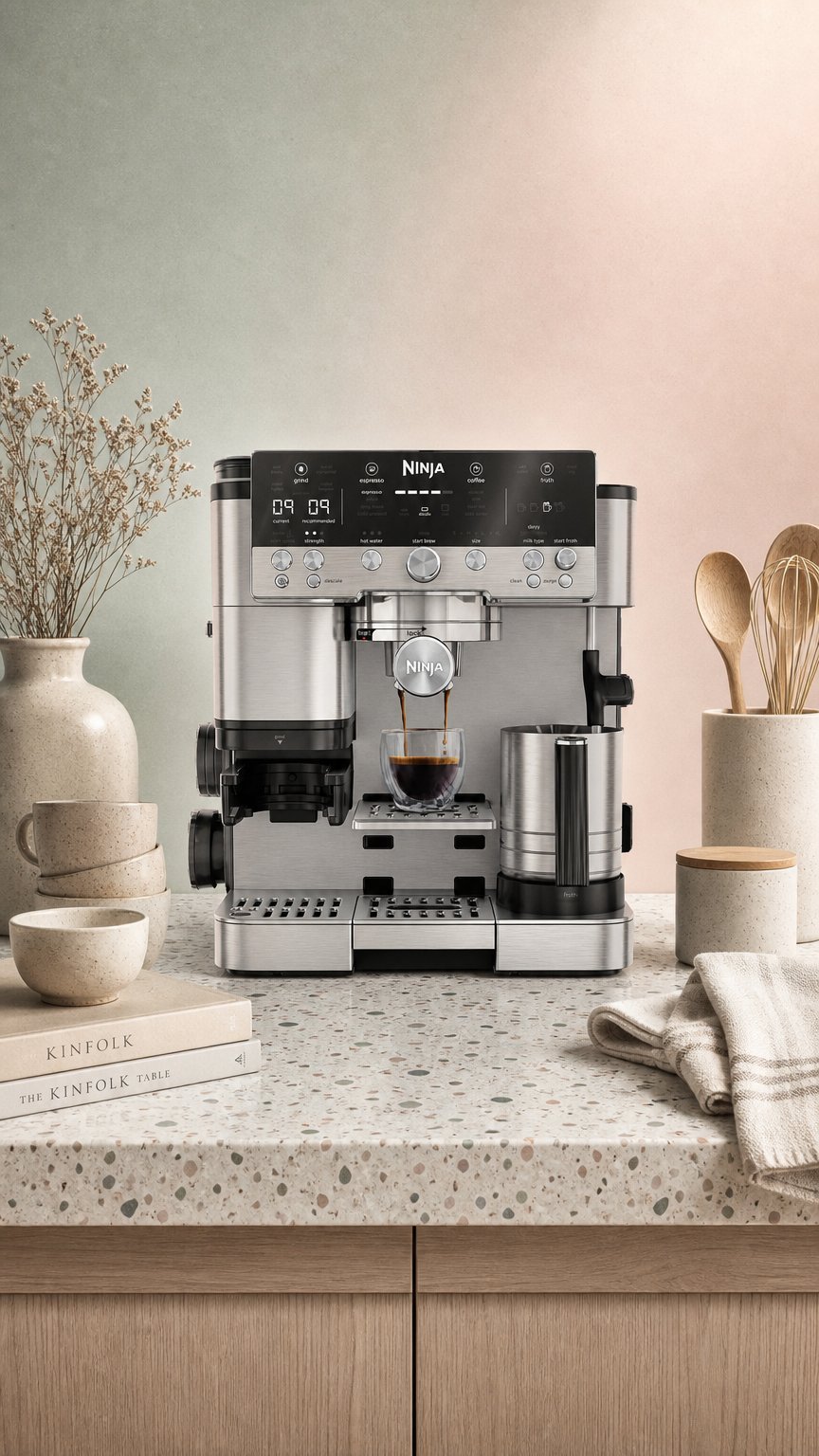 AI product shot of Ninja Luxe Café Premier Espresso Machine