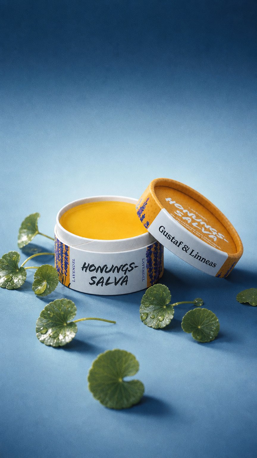 AI product shot of Gustaf & Linnea honningsalve